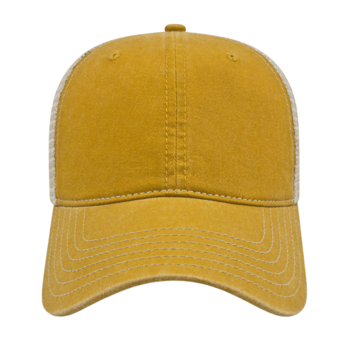 Cap America i3027 Washed Pigment Dyed with Washed Trucker Mesh Cap Unisex Accessories Hats & Caps