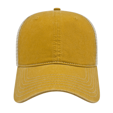 Cap America i3027 Washed Pigment Dyed with Washed Trucker Mesh Cap Unisex Accessories Hats & Caps