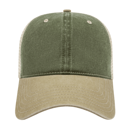 Cap America i3027 Washed Pigment Dyed with Washed Trucker Mesh Cap Unisex Accessories Hats & Caps
