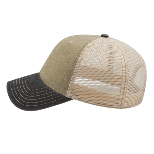 Cap America i3027 Washed Pigment Dyed with Washed Trucker Mesh Cap Unisex Accessories Hats & Caps