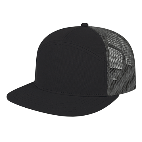 Cap America i3057 7 Panel Trucker Mesh Back Cap Unisex Accessories Hats & Caps