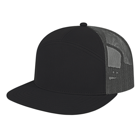 Cap America i3057 7 Panel Trucker Mesh Back Cap Unisex Accessories Hats & Caps