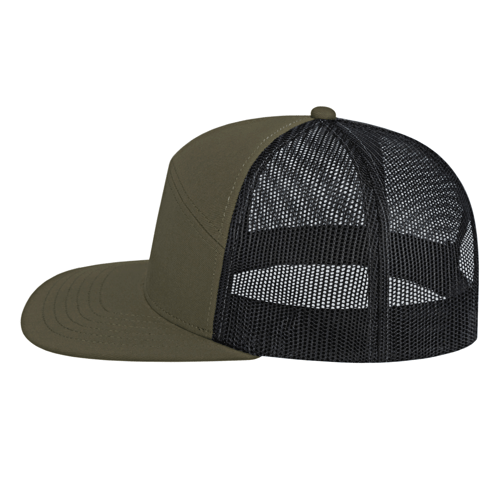 Cap America i3057 7 Panel Trucker Mesh Back Cap Unisex Accessories Hats & Caps
