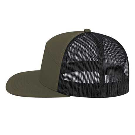Cap America i3057 7 Panel Trucker Mesh Back Cap Unisex Accessories Hats & Caps