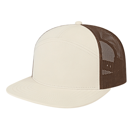 Cap America i3057 7 Panel Trucker Mesh Back Cap Unisex Accessories Hats & Caps
