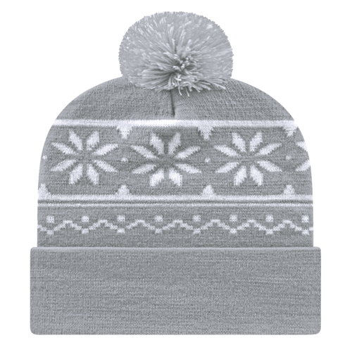 Cap America RKF12 Snowflake Knit Cap with Cuff Unisex Accessories Hats & Caps