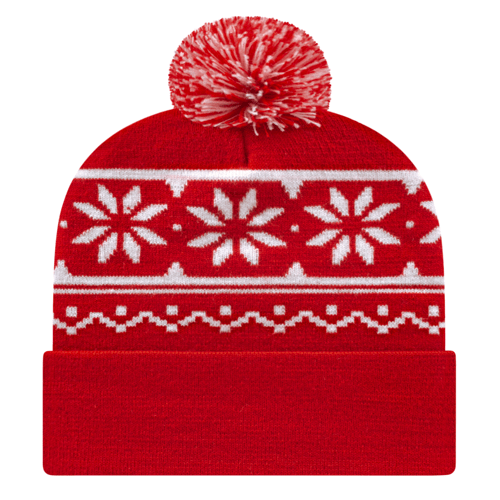 Cap America RKF12 Snowflake Knit Cap with Cuff Unisex Accessories Hats & Caps