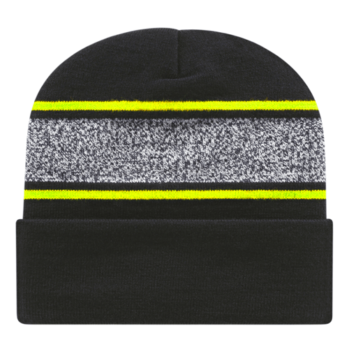 Cap America RKV12 Variegated Striped Knit Cap with Cuff Unisex Accessories Hats & Caps