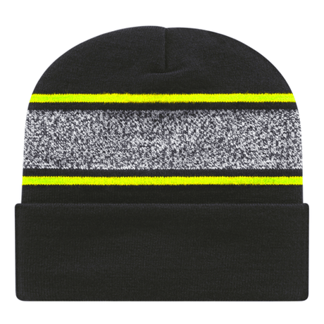 Cap America RKV12 Variegated Striped Knit Cap with Cuff Unisex Accessories Hats & Caps