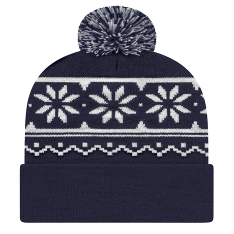 Cap America RKF12 Snowflake Knit Cap with Cuff Unisex Accessories Hats & Caps
