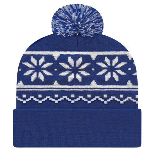 Cap America RKF12 Snowflake Knit Cap with Cuff Unisex Accessories Hats & Caps