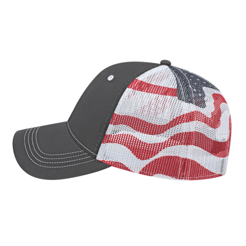 Cap America Flag Trucker Mesh Back Cap Unisex Accessories Hats & Caps