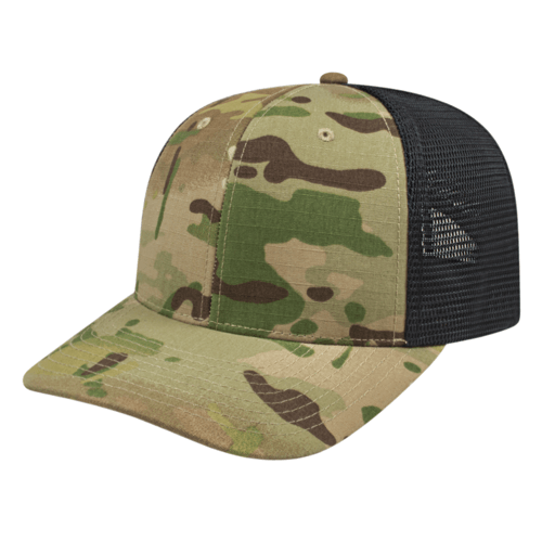 Cap America i8513 Flexfit 110® Premium MultiCam® Trucker Mesh Back Cap Unisex Accessories Hats & Caps