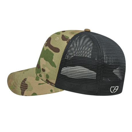 Cap America i8513 Flexfit 110® Premium MultiCam® Trucker Mesh Back Cap Unisex Accessories Hats & Caps
