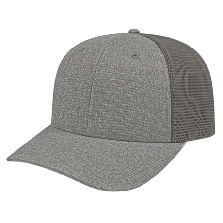 Cap America i8525 Flexfit 110® Ribbed Tri-Blend Trucker Mesh Back Cap Unisex Accessories Hats & Caps