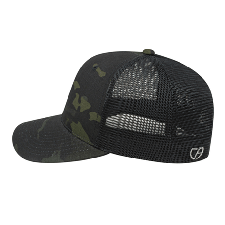 Cap America i8513 Flexfit 110® Premium MultiCam® Trucker Mesh Back Cap Unisex Accessories Hats & Caps