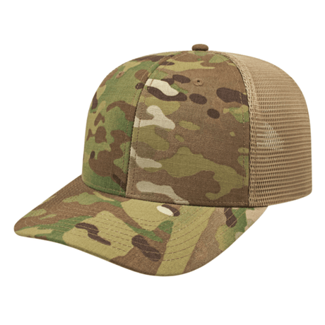 Cap America i8513 Flexfit 110® Premium MultiCam® Trucker Mesh Back Cap Unisex Accessories Hats & Caps