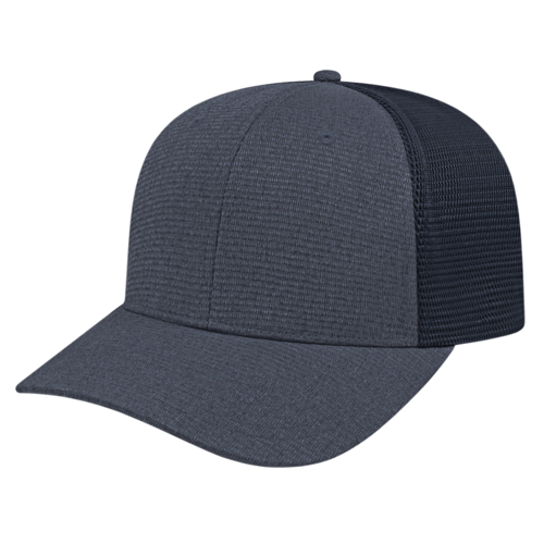 Cap America i8525 Flexfit 110® Ribbed Tri-Blend Trucker Mesh Back Cap Unisex Accessories Hats & Caps