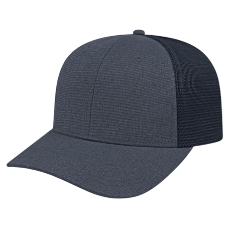 Cap America i8525 Flexfit 110® Ribbed Tri-Blend Trucker Mesh Back Cap Unisex Accessories Hats & Caps