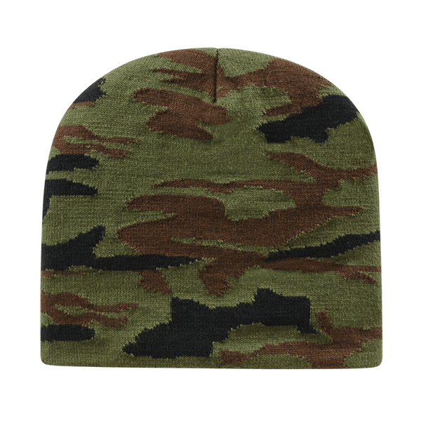 Cap America RKWC9 Woodland Camouflage Knit Beanie Unisex Accessories Hats & Caps