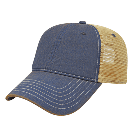 Cap America i8527 Premium Vintage Washed Mesh Back Cap Unisex Accessories Hats & Caps
