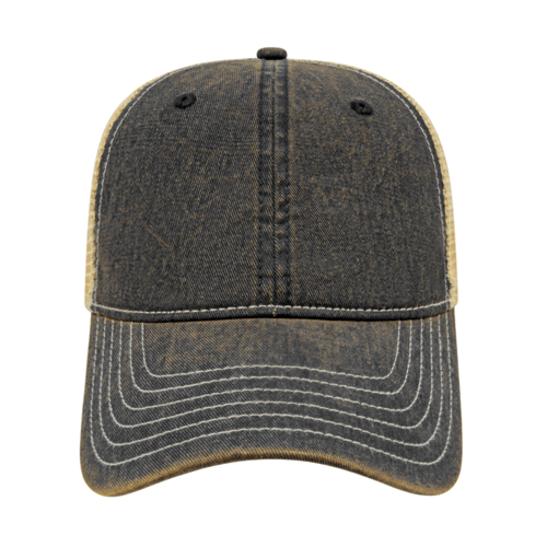 Cap America i8527 Premium Vintage Washed Mesh Back Cap Unisex Accessories Hats & Caps