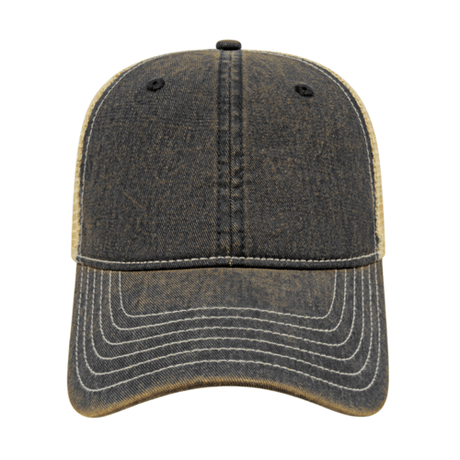 Cap America i8527 Premium Vintage Washed Mesh Back Cap Unisex Accessories Hats & Caps