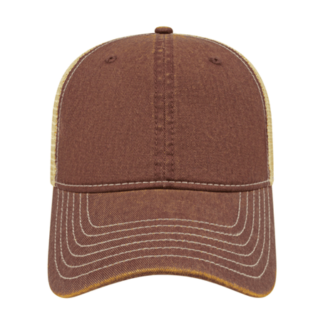 Cap America i8527 Premium Vintage Washed Mesh Back Cap Unisex Accessories Hats & Caps
