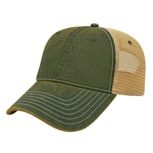 Cap America i8527 Premium Vintage Washed Mesh Back Cap Unisex Accessories Hats & Caps