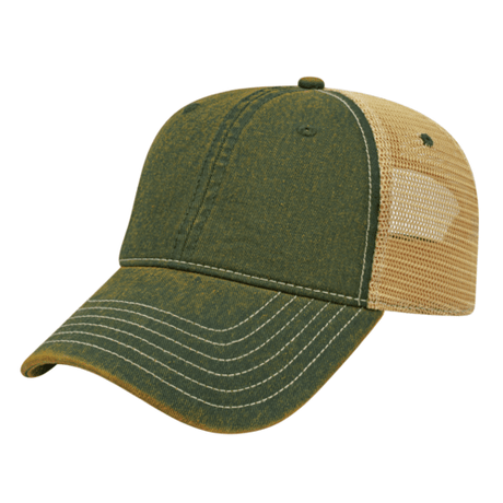 Cap America i8527 Premium Vintage Washed Mesh Back Cap Unisex Accessories Hats & Caps