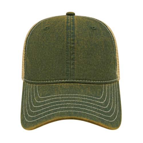 Cap America i8527 Premium Vintage Washed Mesh Back Cap Unisex Accessories Hats & Caps