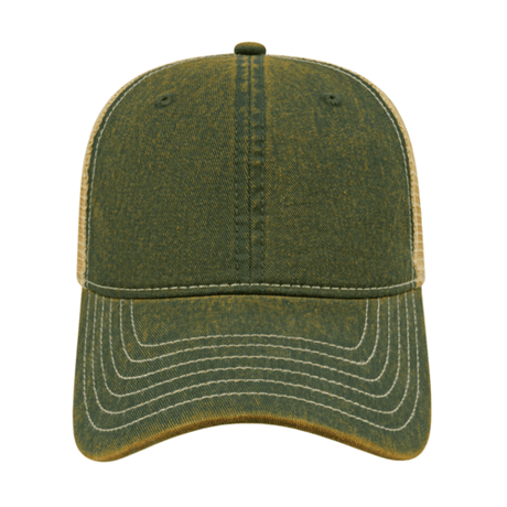 Cap America i8527 Premium Vintage Washed Mesh Back Cap Unisex Accessories Hats & Caps