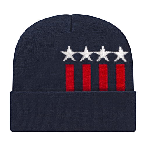 Cap America Stars & Stripes Knit Cap with Cuff Unisex Accessories Hats & Caps