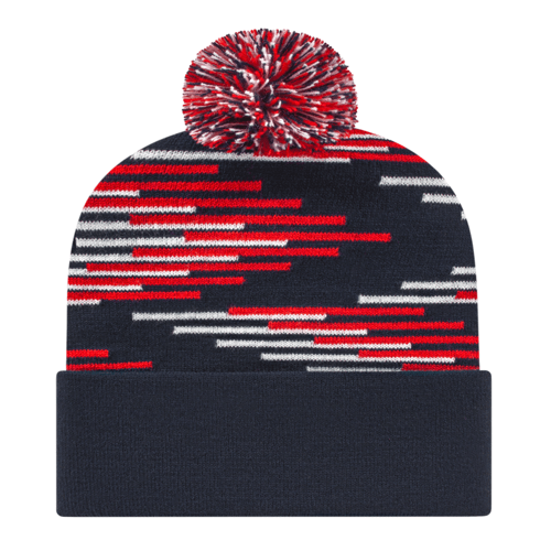 Cap America Bar Knit Cap with Cuff Unisex Accessories Hats & Caps