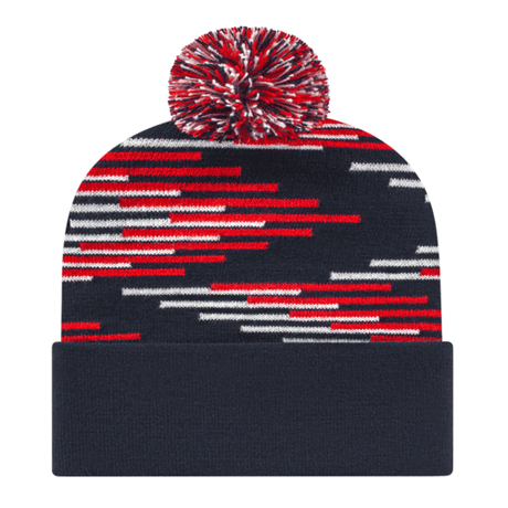 Cap America Bar Knit Cap with Cuff Unisex Accessories Hats & Caps