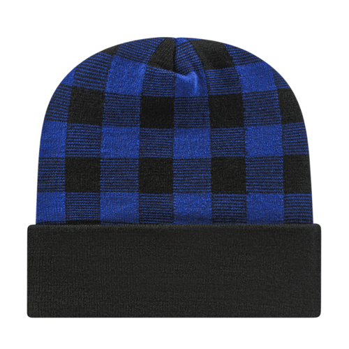 Cap America RKP12 Plaid Knit Cap with Cuff Unisex Accessories Hats & Caps