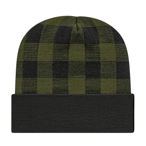 Cap America RKP12 Plaid Knit Cap with Cuff Unisex Accessories Hats & Caps