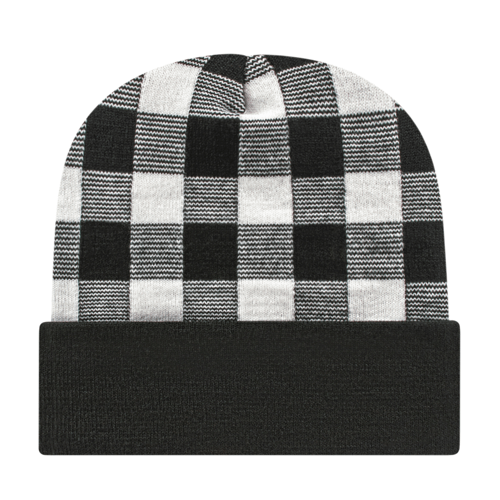Cap America RKP12 Plaid Knit Cap with Cuff Unisex Accessories Hats & Caps