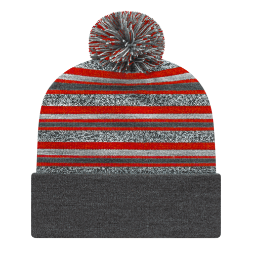 Cap America Striped Knit Cap with Cuff Unisex Accessories Hats & Caps