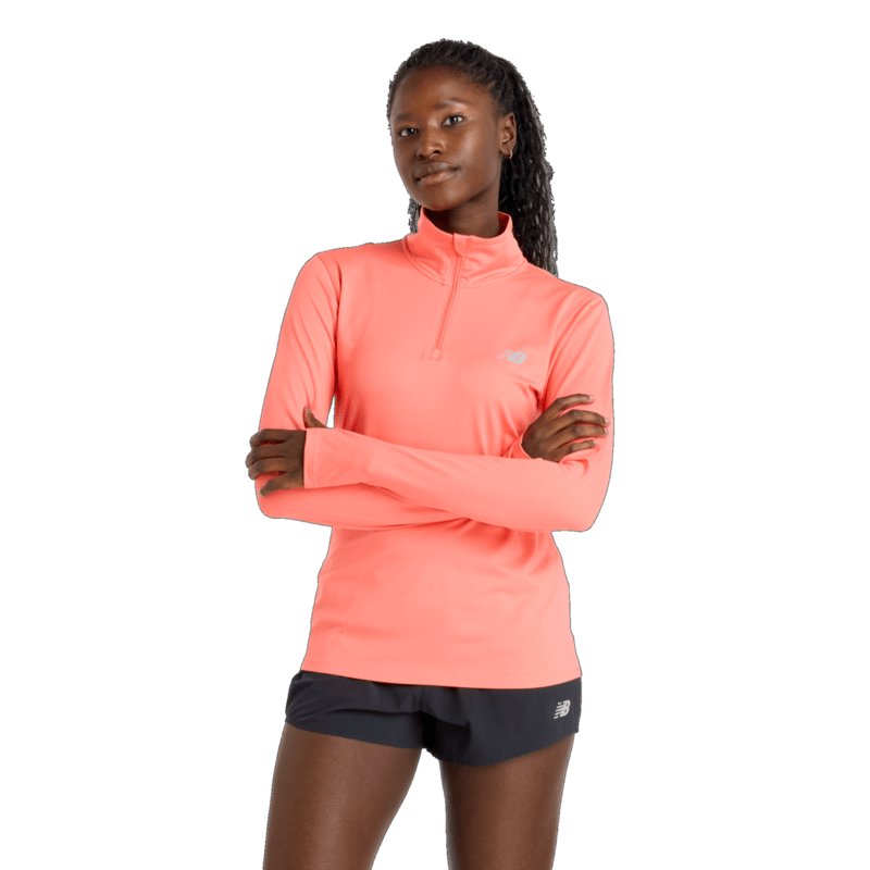 New Balance Women's Sport Essentials Space Dye Quarter Zip Womens Apparel Sweatshirts & Fleece