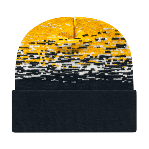 Cap America RKS12 Static Pattern Knit Cap with Cuff Unisex Accessories Hats & Caps