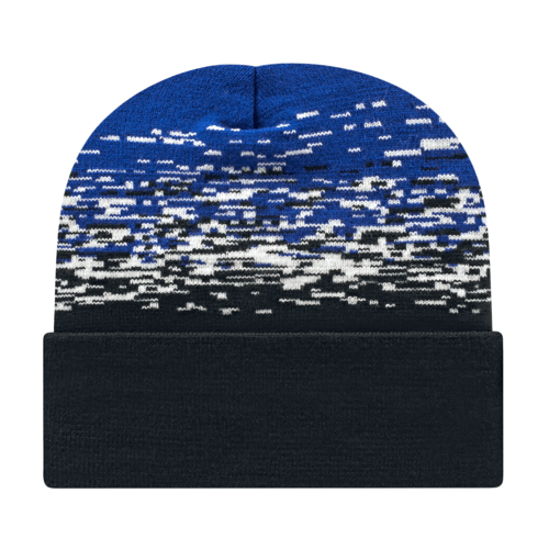 Cap America RKS12 Static Pattern Knit Cap with Cuff Unisex Accessories Hats & Caps