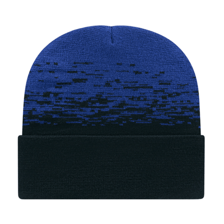 Cap America RKS12 Static Pattern Knit Cap with Cuff Unisex Accessories Hats & Caps
