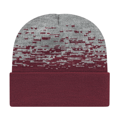 Cap America RKS12 Static Pattern Knit Cap with Cuff Unisex Accessories Hats & Caps