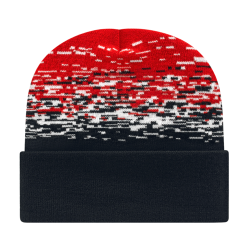 Cap America RKS12 Static Pattern Knit Cap with Cuff Unisex Accessories Hats & Caps