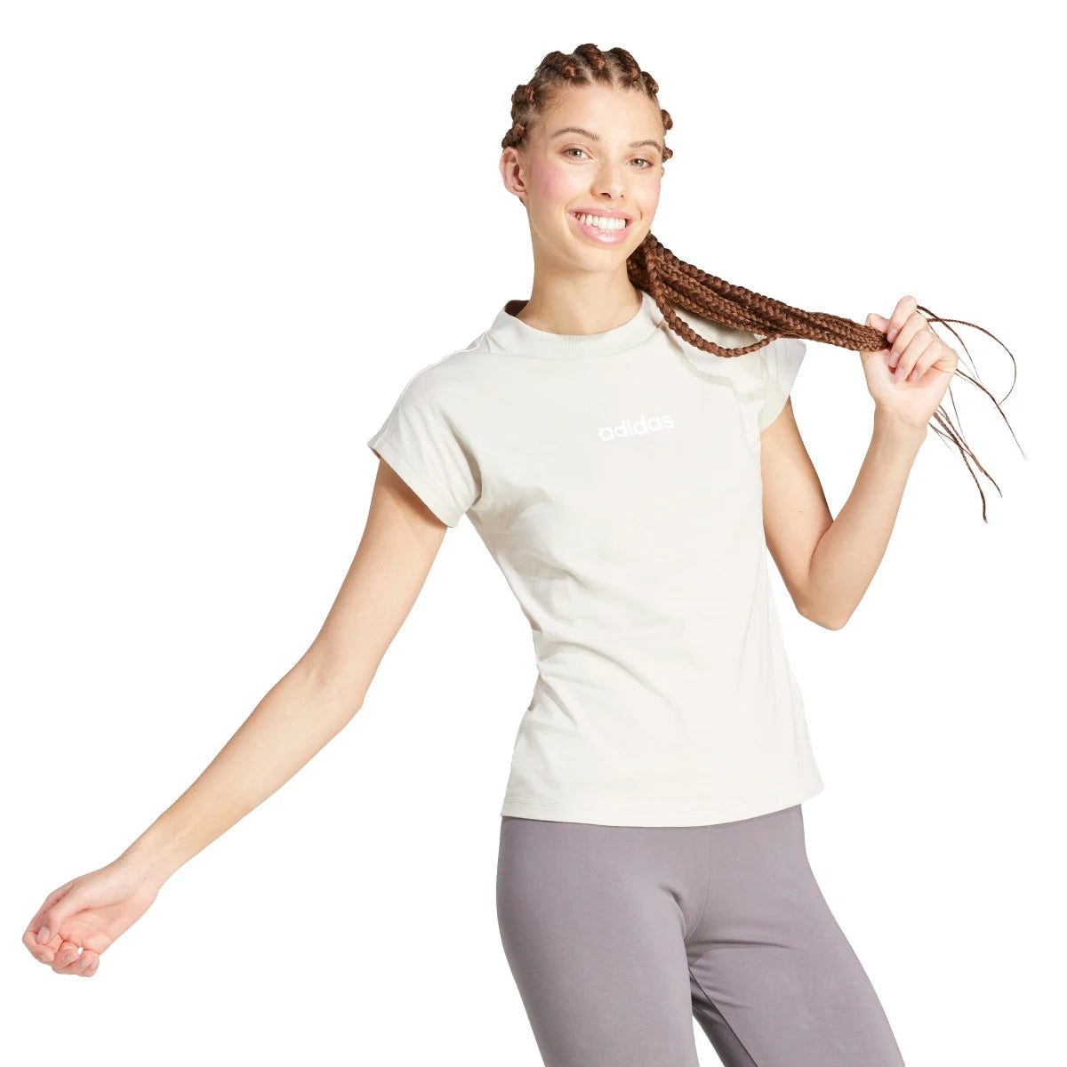 adidas Women's Essentials Linear Cotton T-Shirt Womens Apparel Shirts & Tops