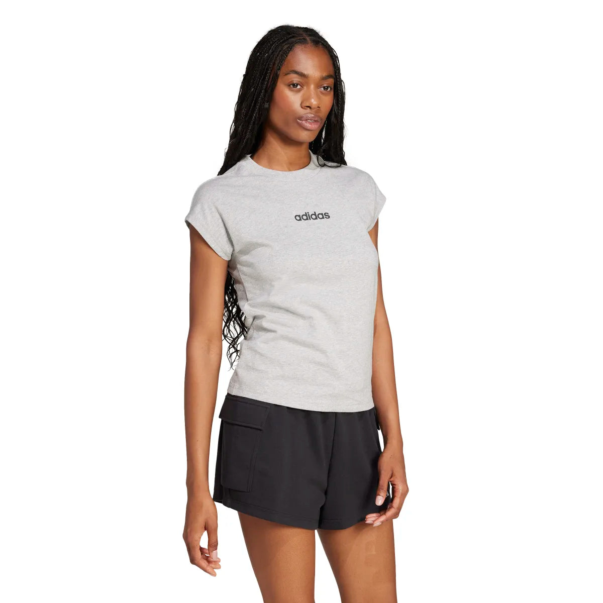 adidas Women's Essentials Linear Cotton T-Shirt Womens Apparel Shirts & Tops