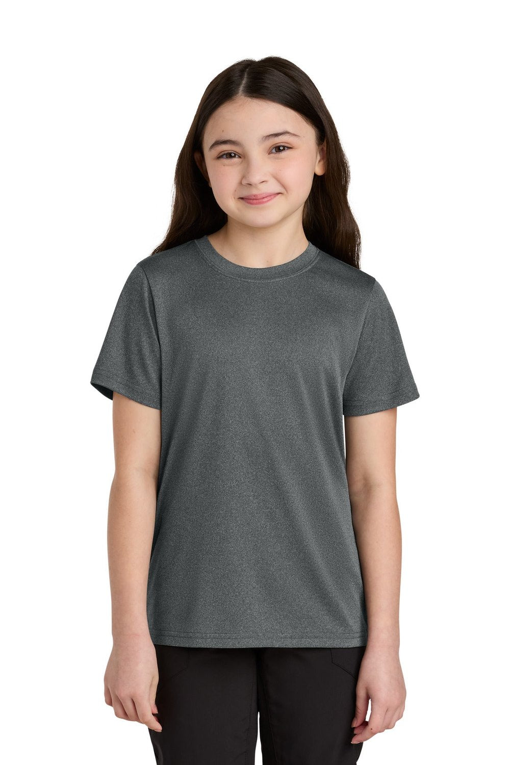 Port & Co Youth Heather Performance Tee PC390Y Youth Apparel Shirts & Tops