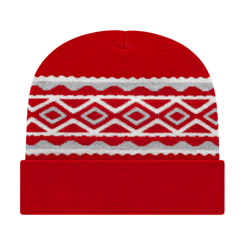 Cap America Diamond Pattern Knit Cap with Cuff Unisex Accessories Hats & Caps
