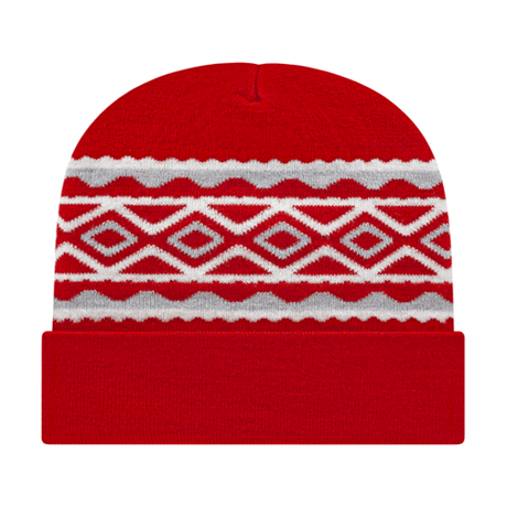 Cap America Diamond Pattern Knit Cap with Cuff Unisex Accessories Hats & Caps